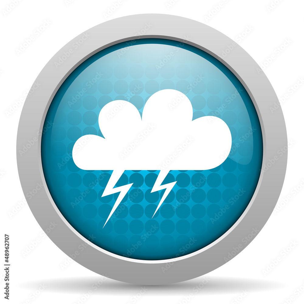weather forecast blue glossy icon on white background weather forecast blue glossy icon on white background