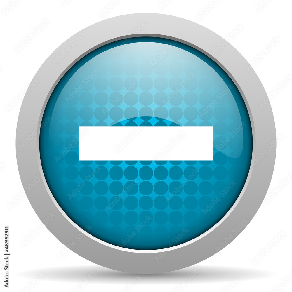 minus blue glossy icon on white background minus blue glossy icon on white background