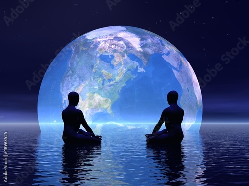 Meditation for earth - 3D render