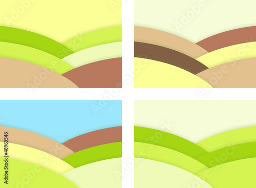 Abstract landscape from mosaic