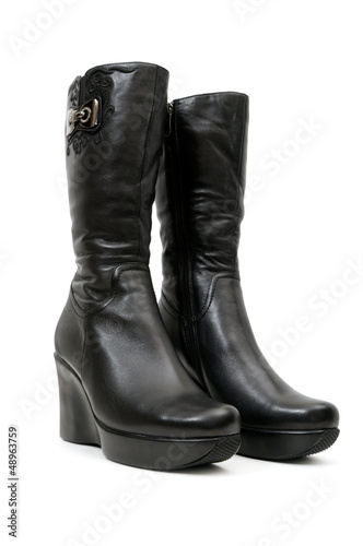 Wallpaper Mural Female boots isolated on white background Torontodigital.ca
