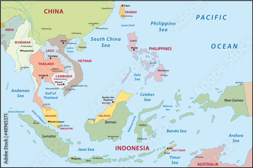 Southeast Asia map photo