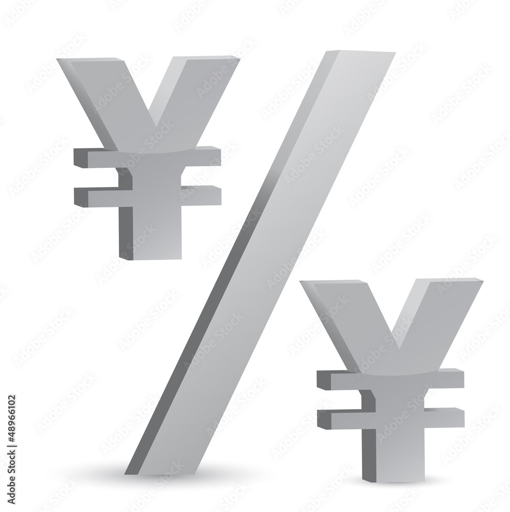 Obraz premium yen currency percentage