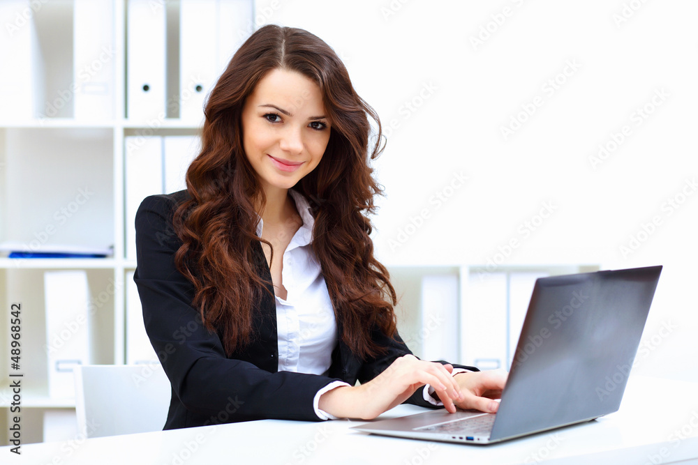 Young busines woman with notebook Young busines woman with notebook