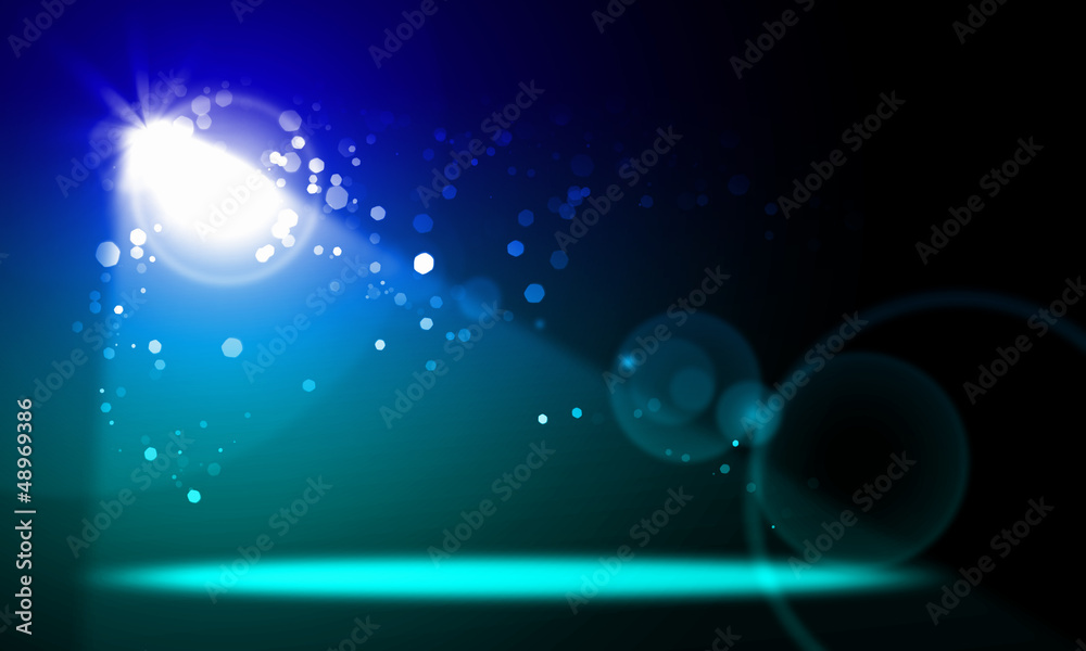 Fototapeta premium Stage lights. illustration.