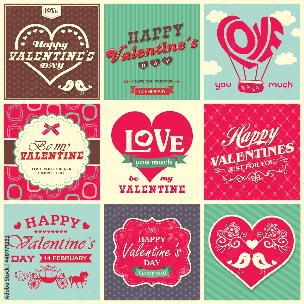 Valentine’s day design elements collection