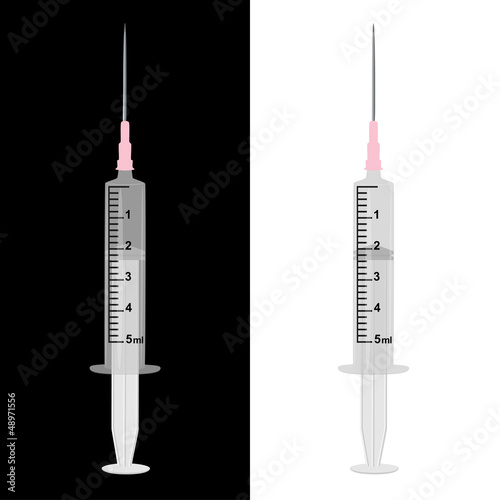 Syringe vector illustration isolated