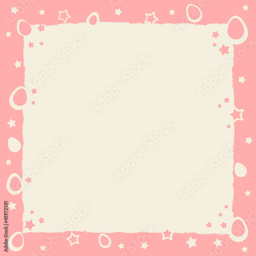 Wallpaper Mural Easter eggs colorful frame with stars and grunge borders Torontodigital.ca