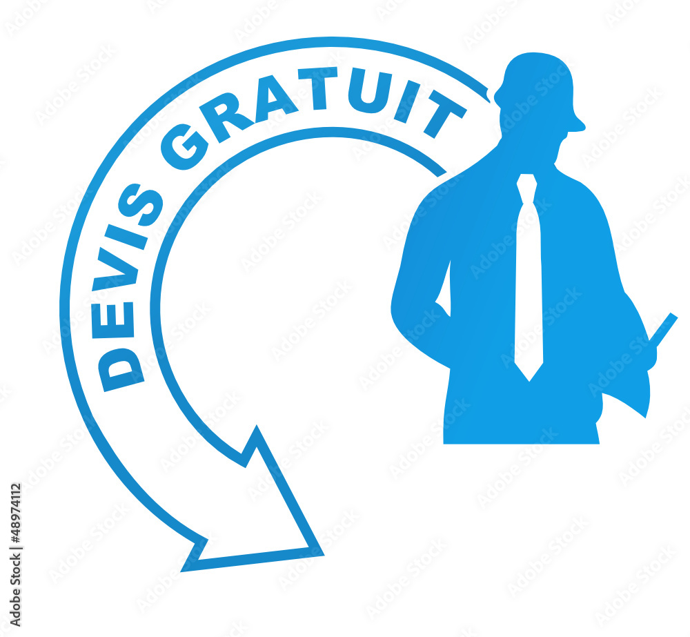 Vecteur Stock devis gratuit sur symbole validé bleu | Adobe Stock