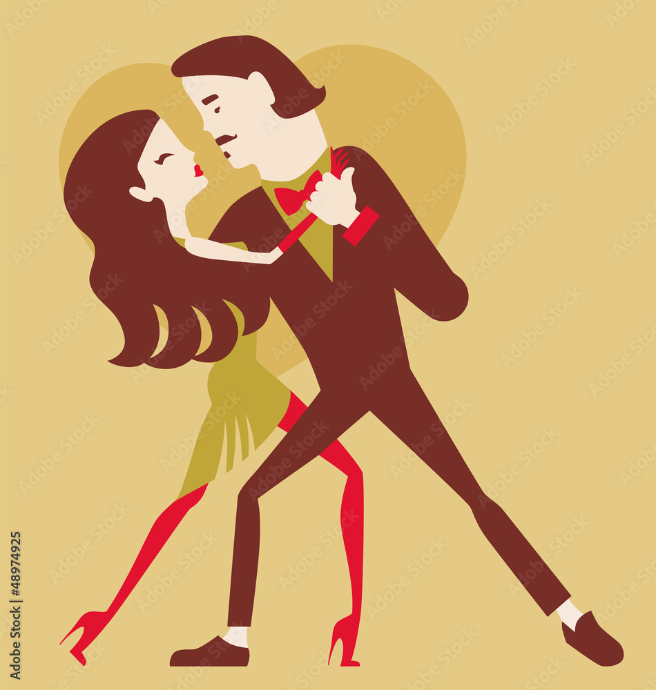 man and woman dancing pair in love vector illustration man and woman dancing pair in love vector illustration