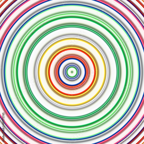 Multicolored circles on a white background digital art.