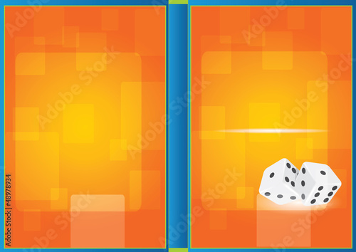 Vector modern Book-DVD cover design with Dice