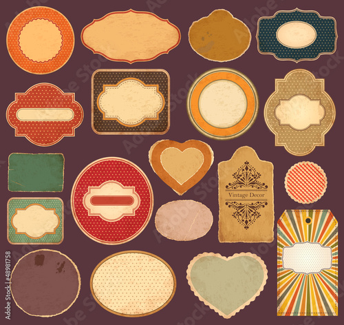 Vector collection: vintage and retro labels