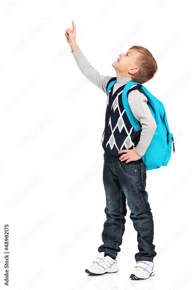 Fototapeta premium Boy with backpack