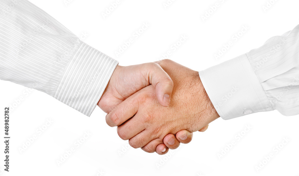 Shaking hands of two male people isolated Shaking hands of two male people isolated