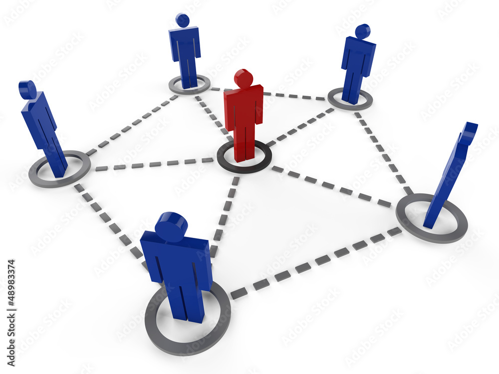 3d illustration of people network symbol 3d illustration of people network symbol
