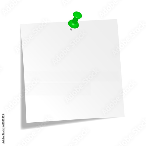 Notizzettel, Pin grün