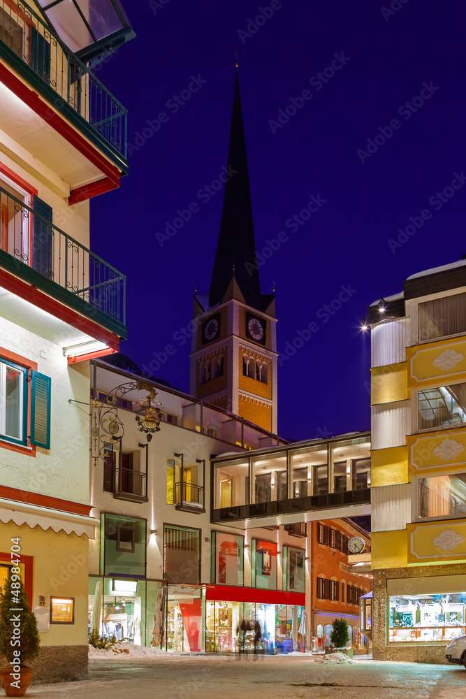 Fototapeta premium Mountains ski resort Bad Hofgastein Austria