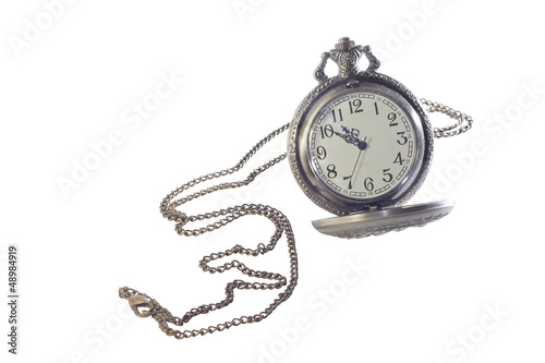 watch on a chain isolated on white background