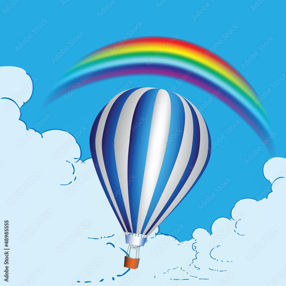 Fototapeta premium Balloon and rainbow
