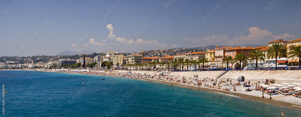 Promenade des Anglais et plage de Nice - France