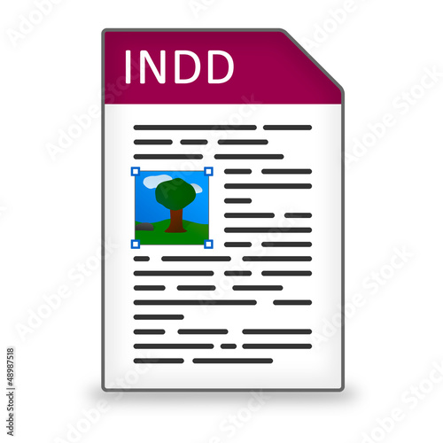 Obraz na płótnie Dateityp Icon INDD