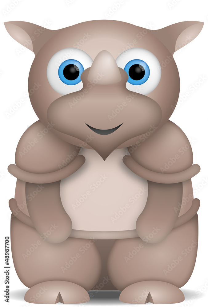 Fototapeta premium kleines braunes Nashorn