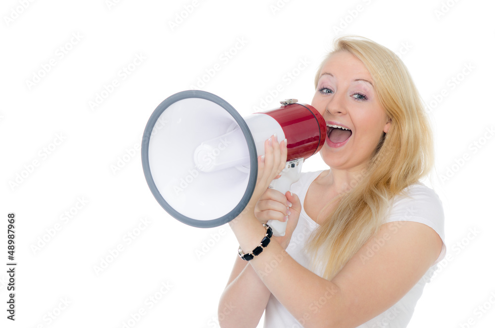 mädchen macht eine ansage