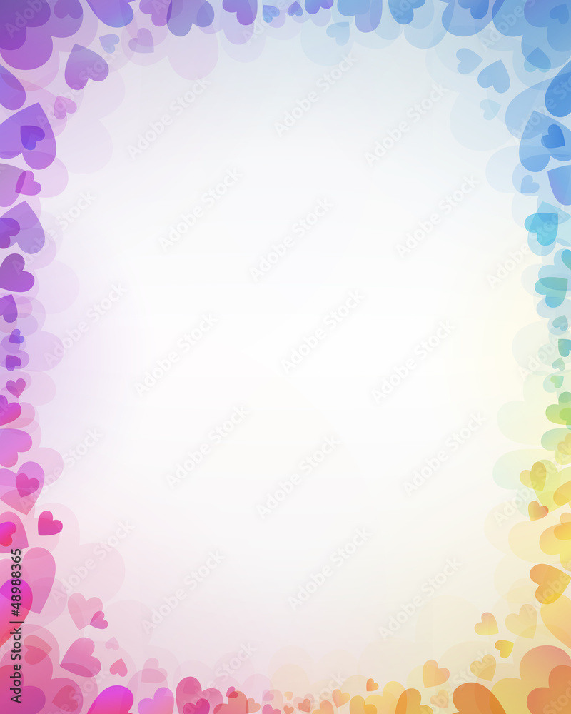 Background from colored hearts