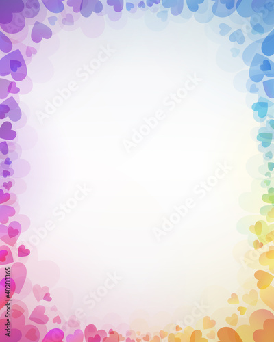 Background from colored hearts
