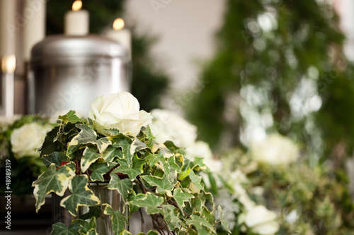 Grief - urn Funeral and cemetery