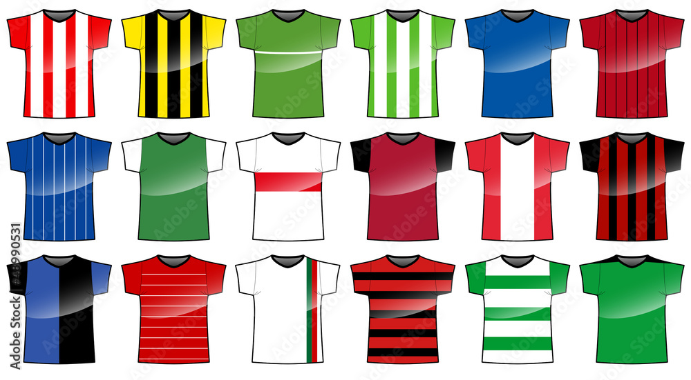 Fototapeta premium Fußballtrikots Bundesliga 2013