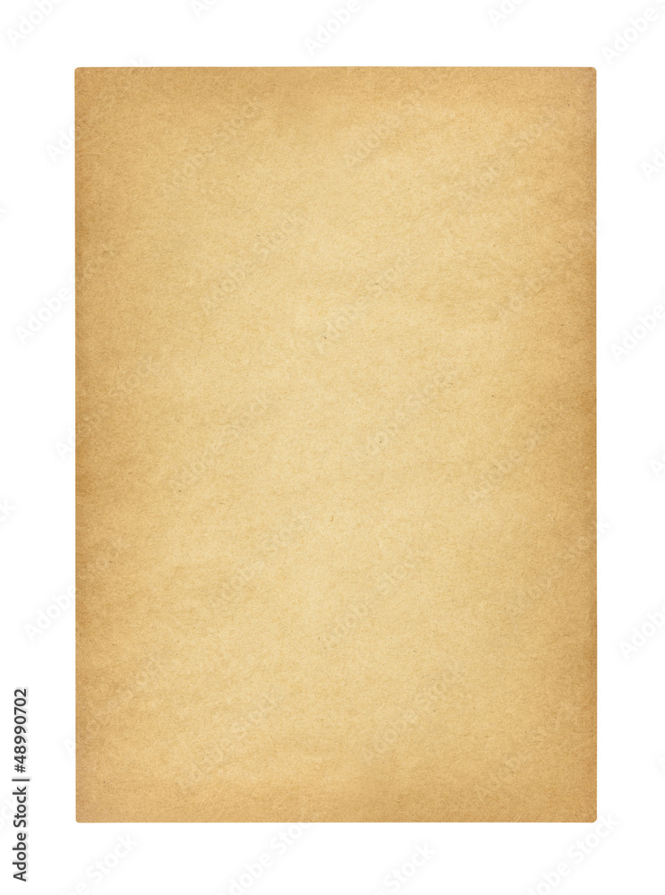 Antique Blank Paper Isolated Antique Blank Paper Isolated