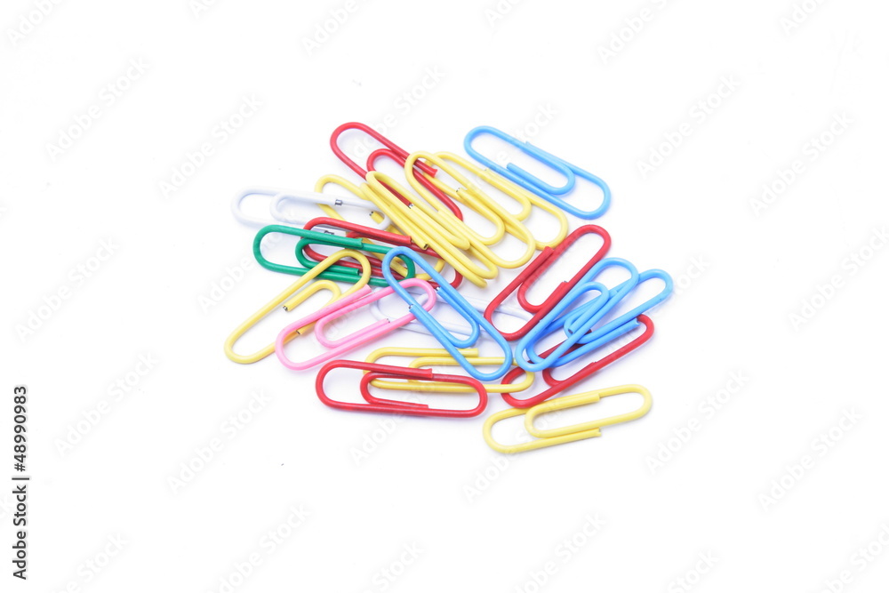 Colorful heap of paper clips Colorful heap of paper clips