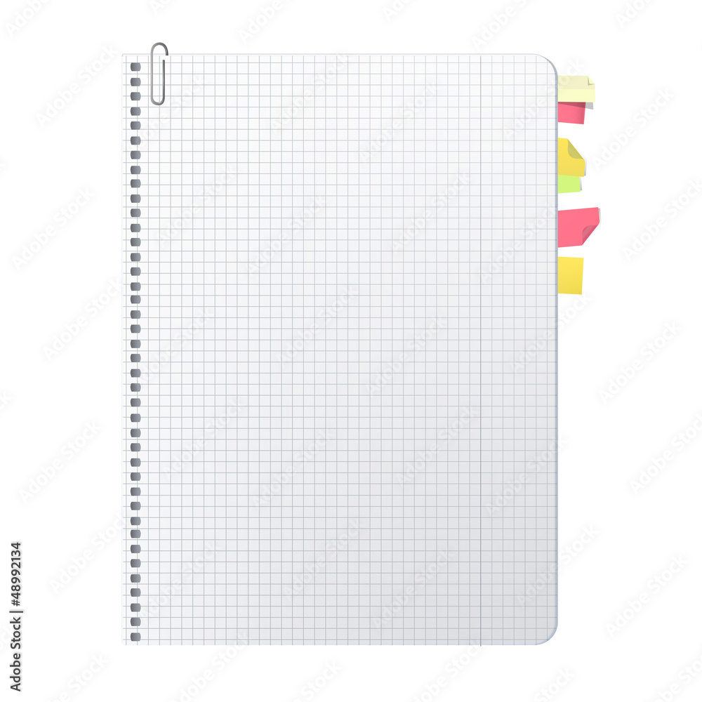 Open notebook with separators. Vector design. Open notebook with separators. Vector design.
