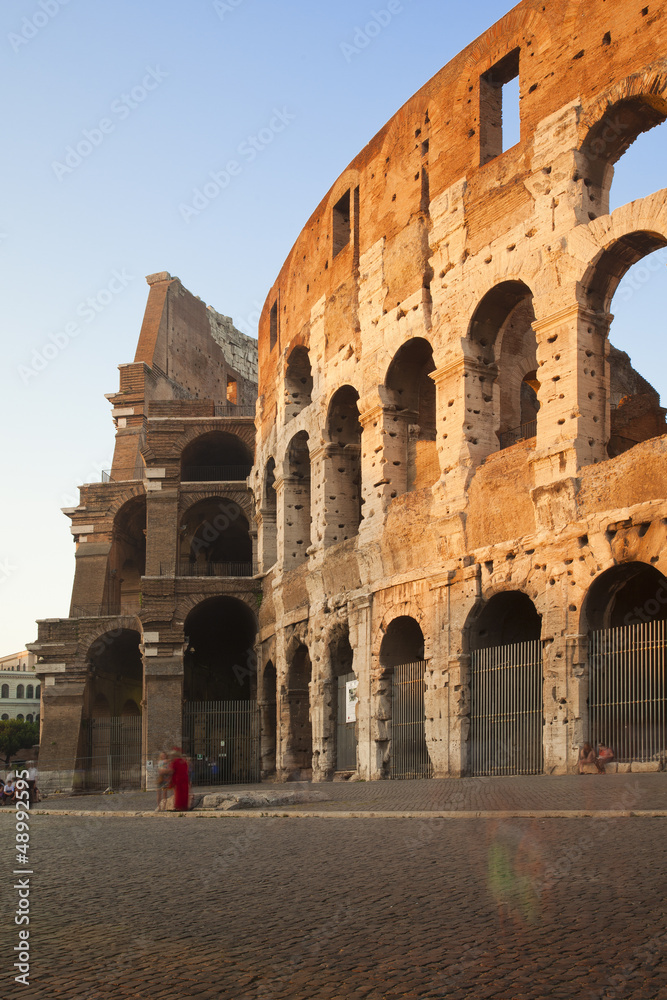 colosseo close up at sunset, Rome, Italy