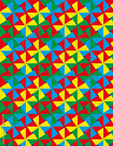 Colorful whirligig seamless pattern
