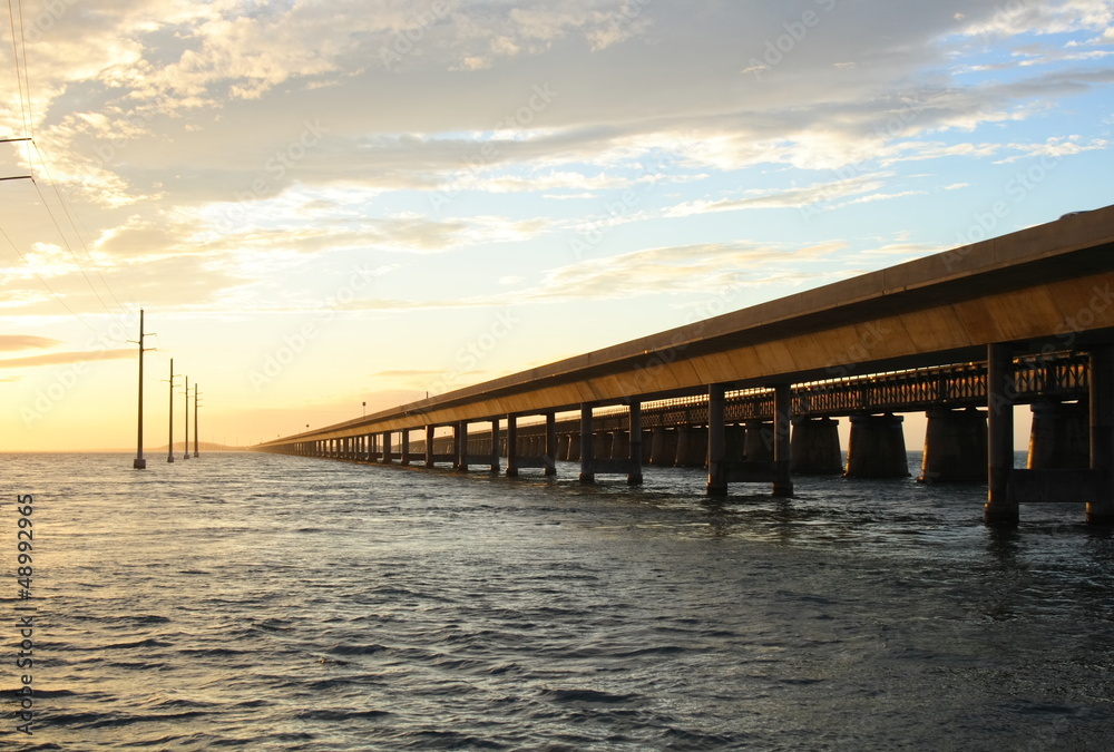 Seven mile bridge landmark of the Florida Keys