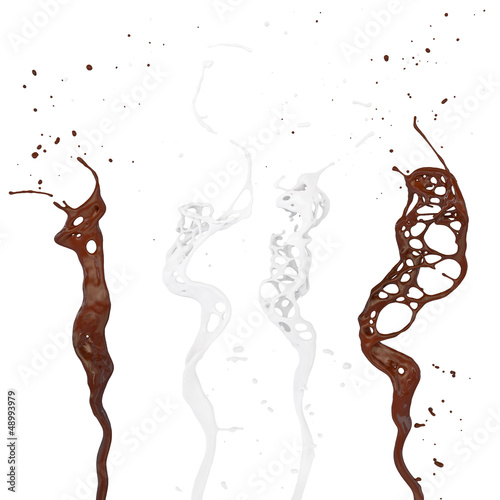 chocolate and milk splash