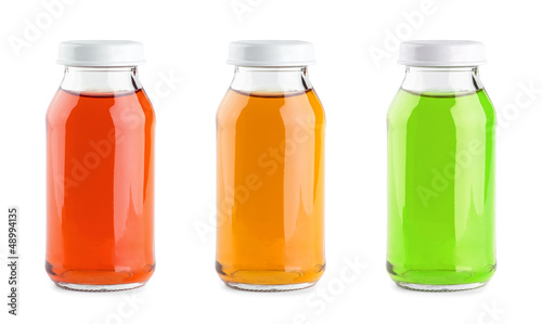 Fruit juices glass bottle