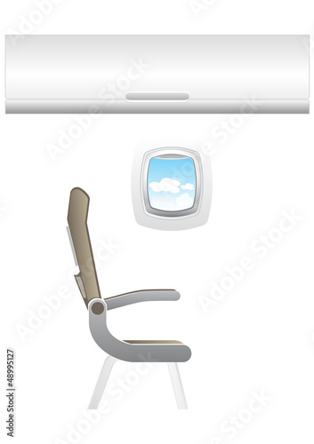 Illustration of plane - jet interior with seats