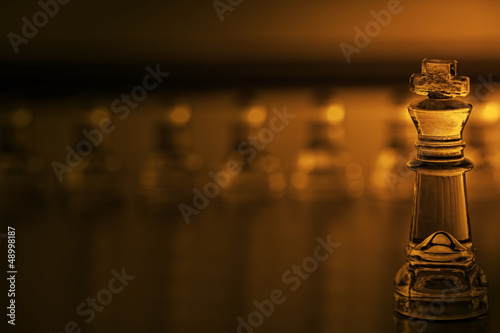 King chess piece, business concept - business card. photo