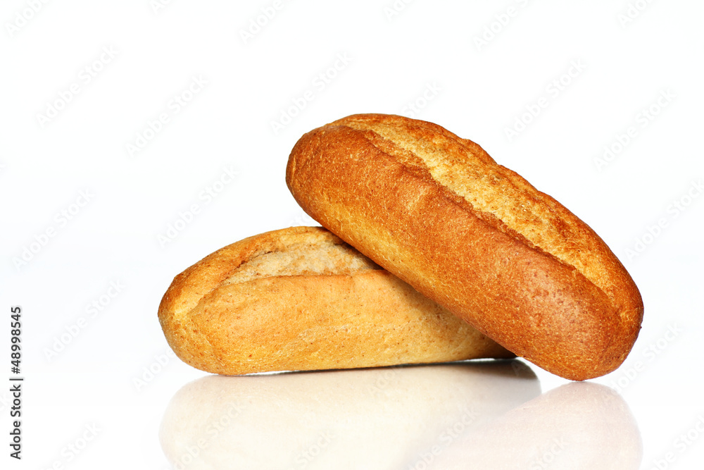 Two bread rolls
