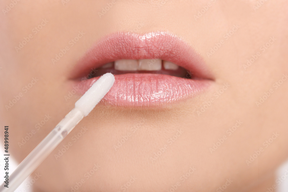 Naklejka premium Lipgloss Close-up