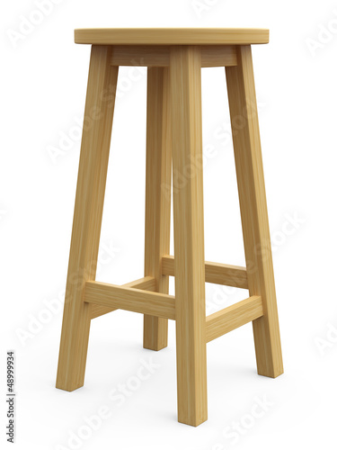3D wood stool