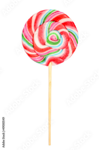 Colorful lollipop isolated on white