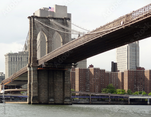 around Brooklyn Bridge in New York