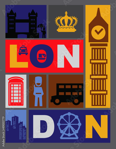 Plakat ikony Londynu