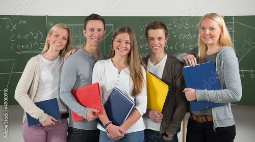 Billede på lærred glückliche studentengruppe
