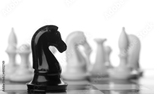 black chess knight